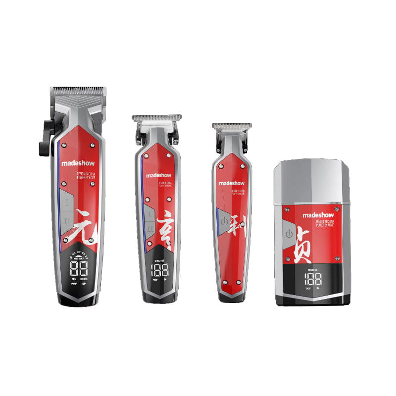 4pcs Professional Hair Clippers for Men,Barber Clippers & Trimmer Set, Mens Cordless Hair Clipper for Barbers Haircut - TOMFL