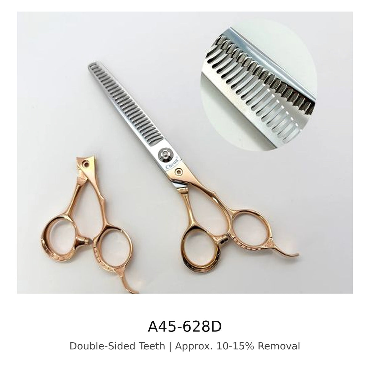 Cheng A45-628D Double-Sided Blending Shear in Gold