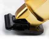 MRD GMT-90-4 gold trimmer blade, side close-up