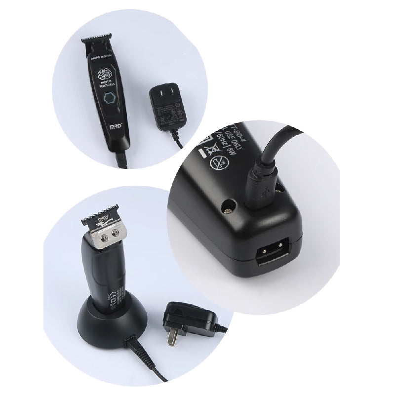 MRD GMT-90-4 black trimmer with charging base and adapter