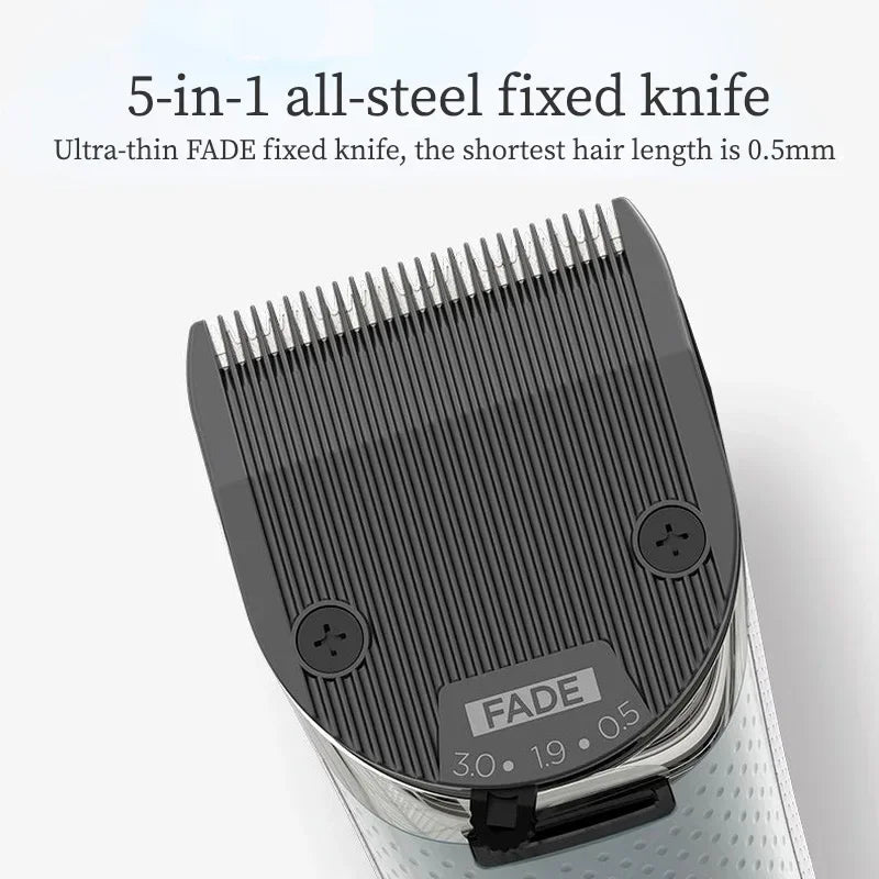 Professional Hair Clippers For Men,Rechargeable Haircutting Machine ,Cordless Hair Trimmer For Men,5-In-1 Adjustable Blade - TOMFL