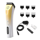 Madeshow CG-986F gold hair clipper with guide combs, charger and accessories