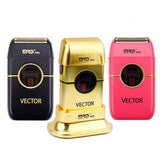 MRD Pro Vector foil shavers in black, gold and pink