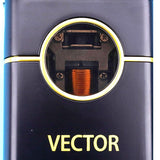 MRD Pro Vector foil shaver see-through window close-up