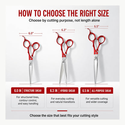 Cheng A45 Jinge professional shear English size guide