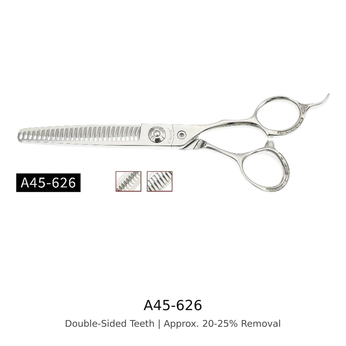 Cheng A45-626 Double-Sided Thinning Shear in Silver