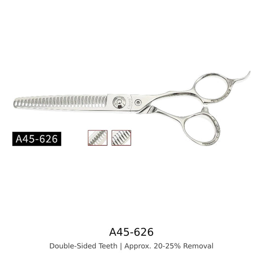 Cheng A45-626 Double-Sided Thinning Shear in Silver