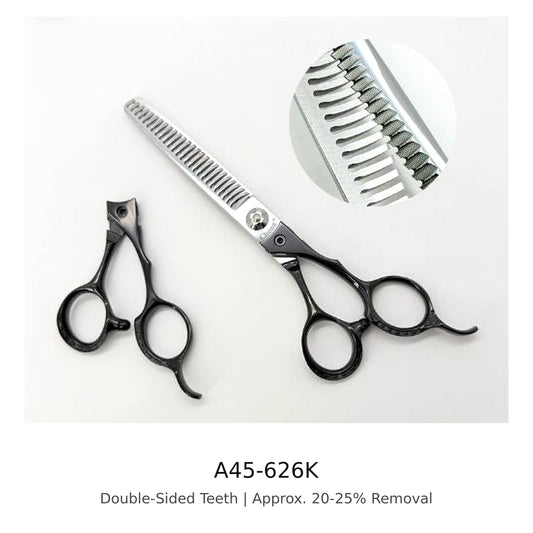 Cheng A45-626K Double-Sided Thinning Shear in Black