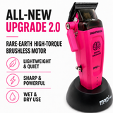 Pink MRD Smart Brain HC-90-4 with black cutting blade, motor overview