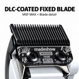 M5F MAX DLC-coated fixed blade and its mounting screws