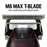 M6 MAX exposed T-blade and blade bridge close-up