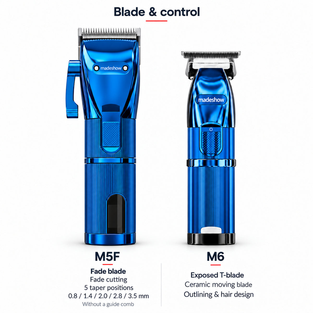 カット用・仕上げ用の刃 — ブルー M5F + M6