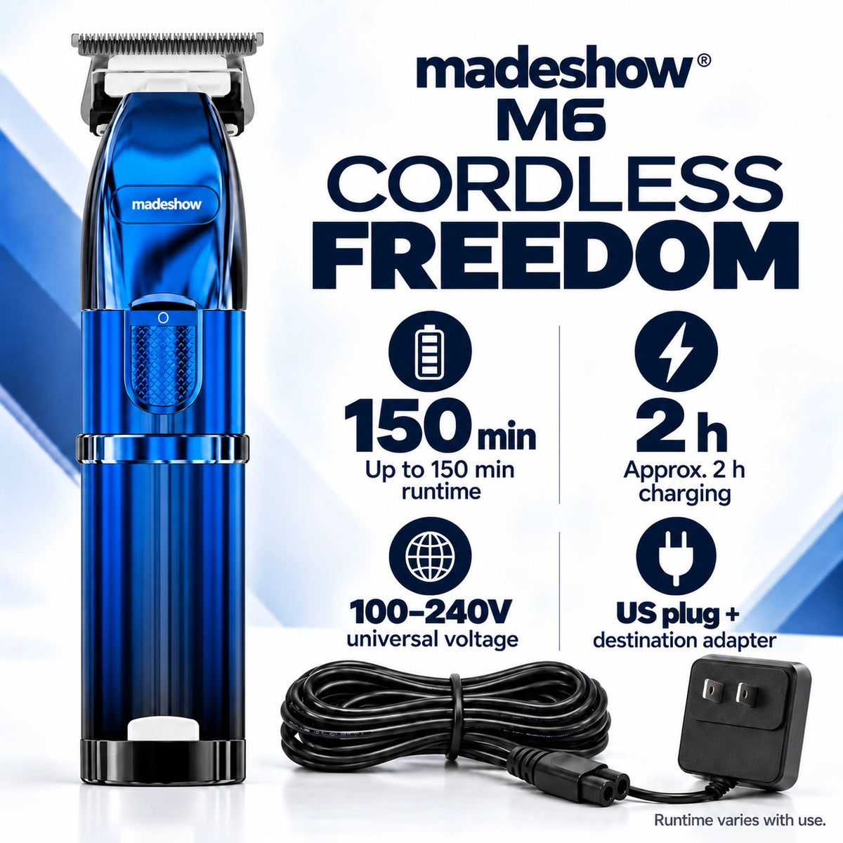 Madeshow M6 Blue charging