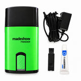 Madeshow M7グリーン、専用充電器、清掃ブラシ、刃用潤滑ジェル