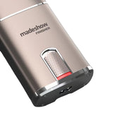 Madeshow M7の凹凸付きスライドスイッチと底面充電ポート
