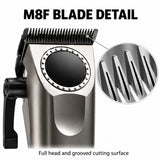 Madeshow M8F full clipper head and grooved blade magnification