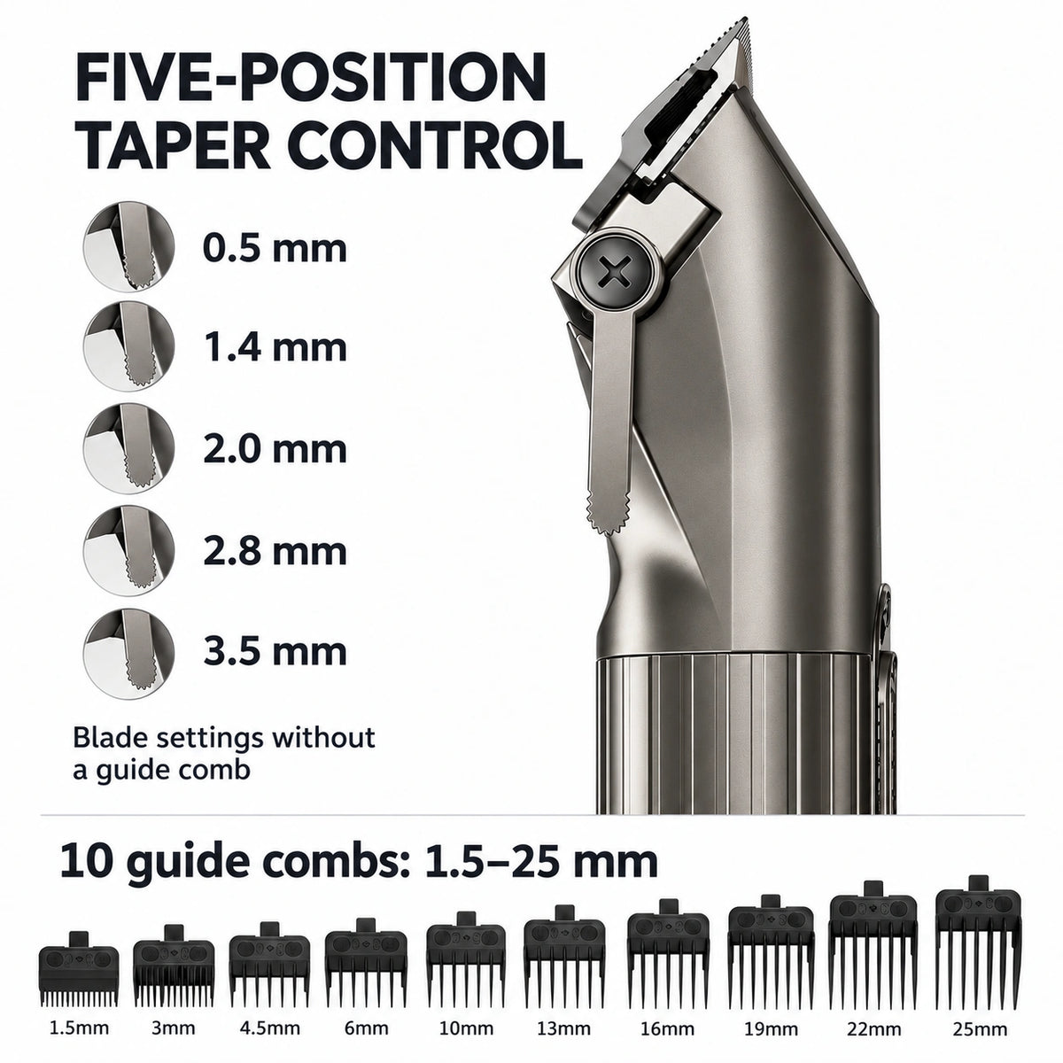 Madeshow M8F gunmetal taper with matched satin finish
