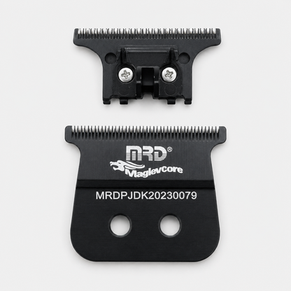 MRD Pro black trimmer blade fixed and moving blade detail