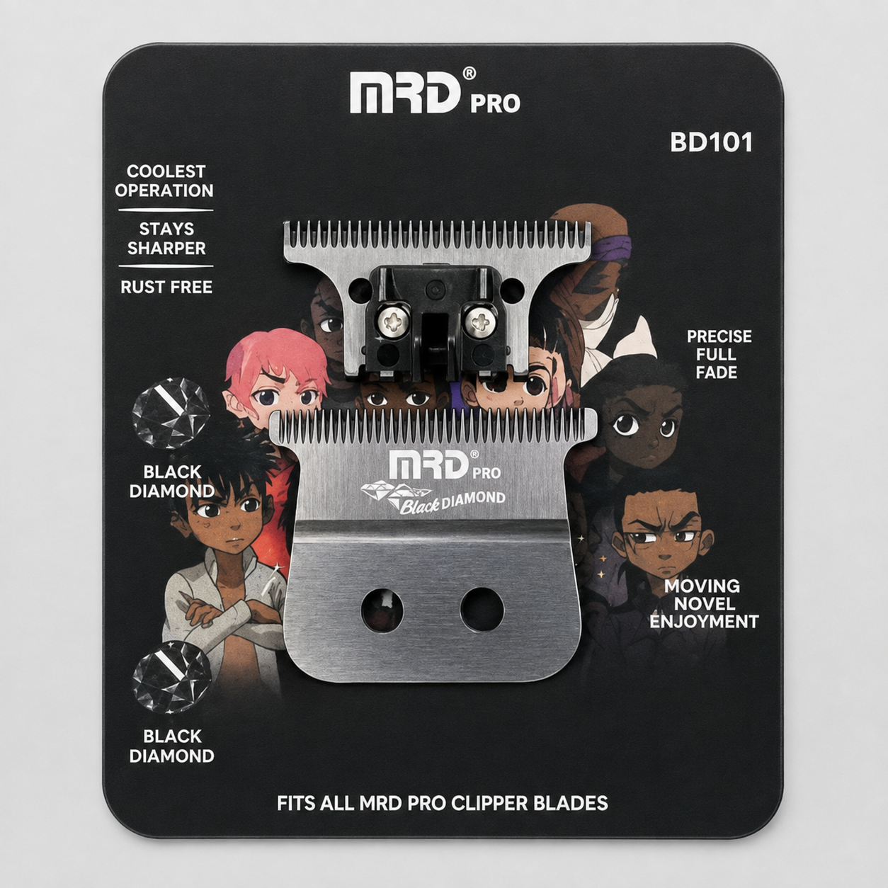 MRD Pro BD101 black diamond clipper blade retail packaging