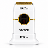 Professional Full-Metal Foil Shaver – Maglev Motor in white, front view on charging stand