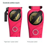 WMARK NG-8613 KIT Pink front control close-ups showing the clipper taper lever and the separate power controls on both tools.