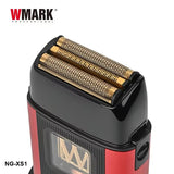 WMARK NG-XS1 レッド — 金色の網刃2枚と中央カッターのヘッド
