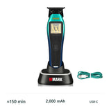 WMARK NG-XT1 Polarグリーン・ブルー. 純正充電台とUSBケーブル付きトリマー。2,000 mAh、コードレス使用約150分。負荷や使用条件により変動