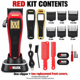 WMARK NG-X1 Red kit: six magnetic guide combs 1.5/3/4.5/6/10/13 mm, two hair combs, two replacement front covers and accessories